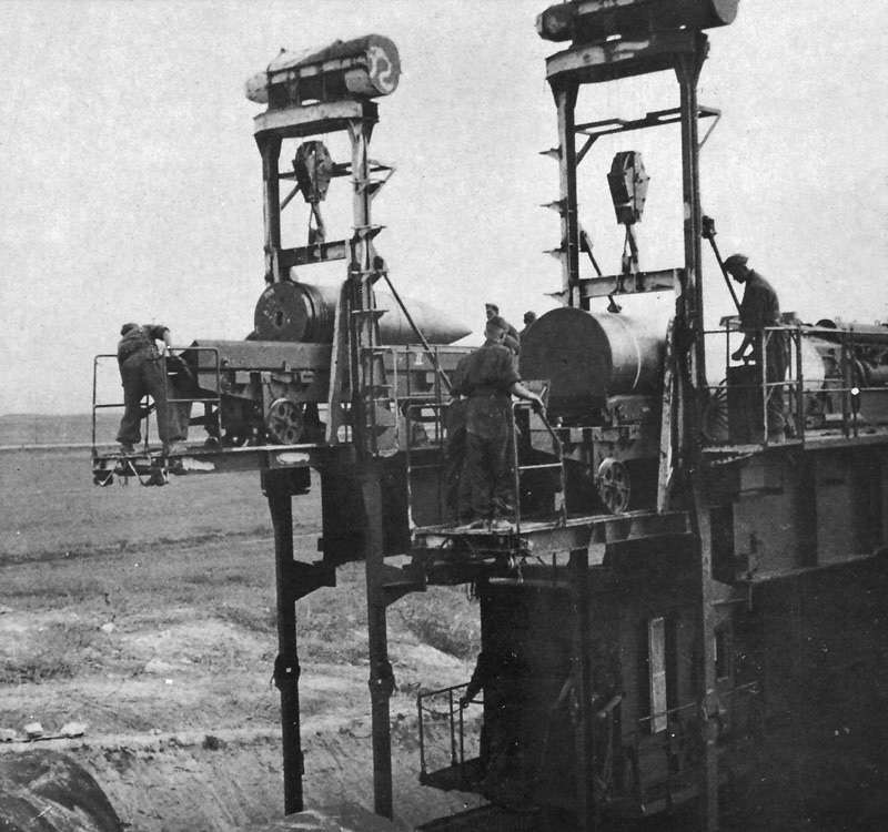 Windy amunicyjne działa kolejowego 80 cm Gerät (E)